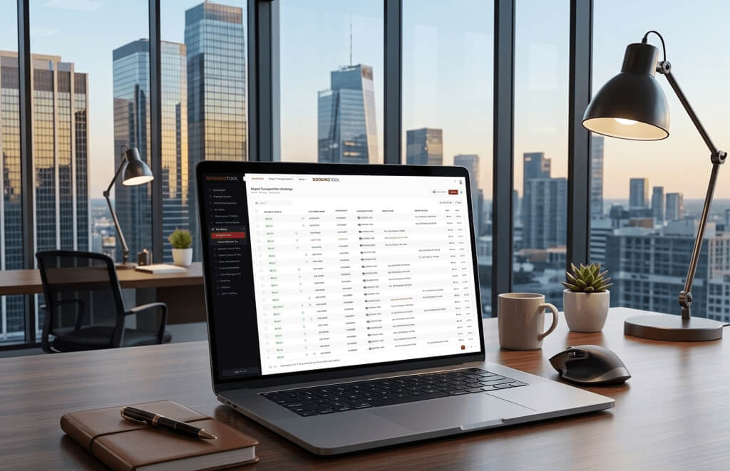 Transportation booking software dashboard for limousine and shuttle companies